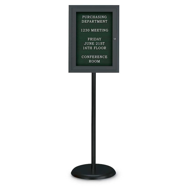 Corkboard, Triple Door, Radius Frame, 72x48", Bronze/Amethyst